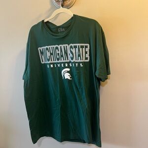Michigan State University Men's/ Women’s Green Graphic T-Shirt Size XL